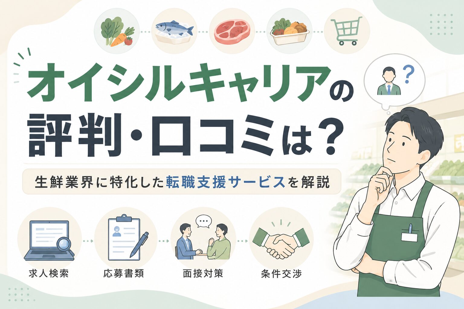 オイシルキャリアの評判・口コミと転職支援内容を紹介するアイキャッチ