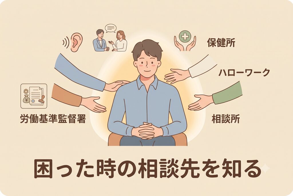 退職後に困ったときの保健所やハローワークなどの相談先