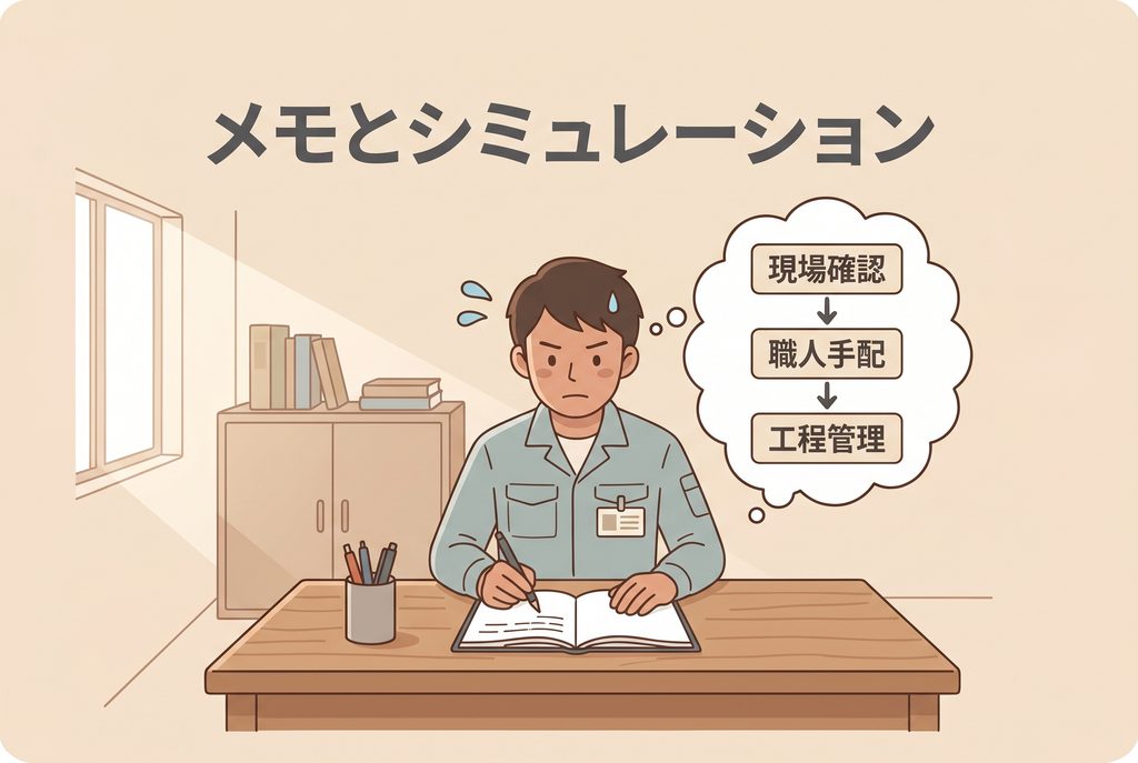 メモとシミュレーションで仕事を覚える人
