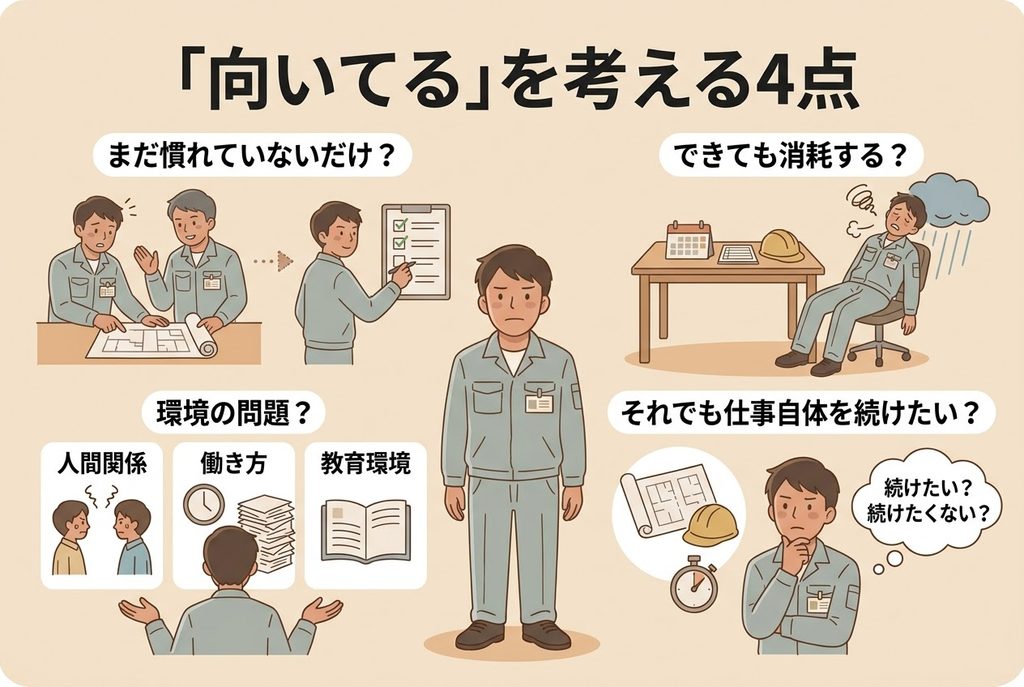 施工管理に向いているか判断する4つのポイント