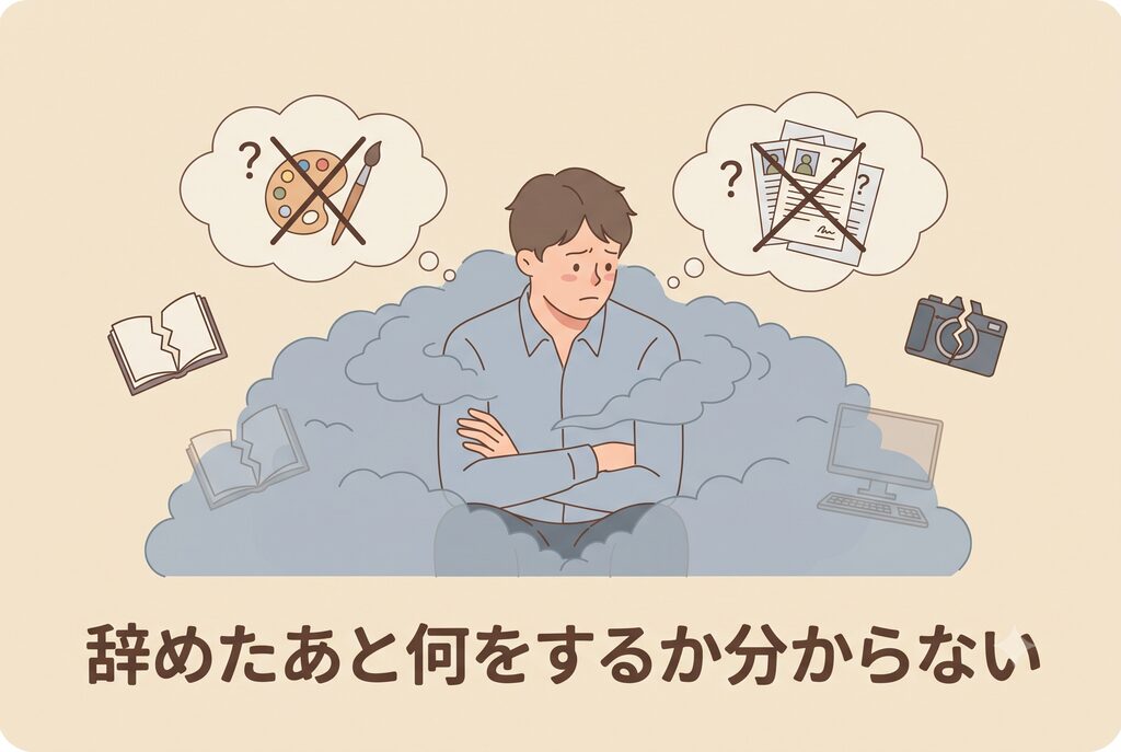 仕事を辞めたあと何をすればいいか分からず悩む人